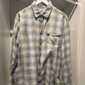 Grayers Blue and Cream Plaid Button Down Shirt